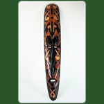 Holzmaske L: 100cm Sulu Maske Schwarz aus Albesia - Holz