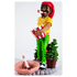 Rastafigur  mit Trommel  und Ascher vor den Fssen 16cm hoch