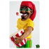 Rastafigur  mit Trommel  und Ascher vor den Fssen 16cm hoch
