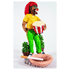 Rastafigur  mit Trommel  und Ascher vor den Fssen 16cm hoch