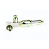 Alupfeife mit Kick 10cm - Grn/Silber