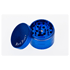 Alugrinder + Pollinator/Sieb 4tlg. D: 40mm  H: 35mm, CNC, blau