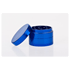 Alugrinder + Pollinator/Sieb 4tlg. D: 40mm  H: 35mm, CNC, blau