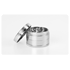 Alugrinder + Pollinator/Sieb 4tlg. D: 40mm  H: 35mm, CNC, silber