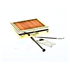 Nasen Set H: 7 x 6 x 1,5 cm Eckig Gold mit Holz im Deckel