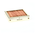 Nasen Set H: 7 x 6 x 1,5 cm Eckig Gold mit Holz im Deckel