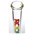 ROOR Glasbong 18,8er H:45cm WS:3,2mm; Bong 3,2mm Rasta Style