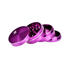Alugrinder + Pollinator/Sieb 4tlg. D: 50mm  H: 40mm, CNC, violet
