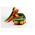 Rasta Grtel Metallschnalle  "Haile Selassie" L: 153cm " (Rot, G