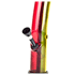 Acrylbong Rasta > H:30cm D:40mm geraden aufbau + knick (schwarze