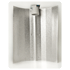 Hammerschlagreflektor gro 50x50cm mit Bgel, Fassung  und gr. W
