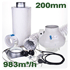 Komplettes BelftungsSet 200mm /  983m/h mit Systemair-Lfter