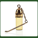 Pulverflasche mit Lffel in silber