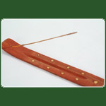 Rucherschlitten aus Holz mit Messingintarsien