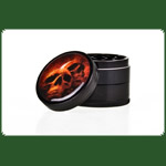 Alugrinder mit Pollinator/Sieb, H:40mm, D:50mm, Black Leaf "Sch