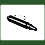 Metall Pfeife Patrone mit Schlsselanhnger Schwarz
