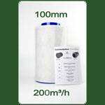 Aktivkohlefilter 100mm 200m/h CarbonActive Le Filtre