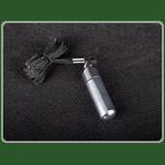 Pulverflschen rund mit Anhnger H:5cm D:15mm (Silber)