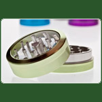 Alugrinder incl. Sichtfenster 2tlg. D: 50mm  H: 20mm, CNC, grn
