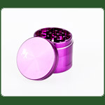 Alugrinder + Pollinator/Sieb 4tlg. D: 40mm  H: 35mm, CNC, violet