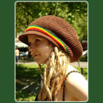 Mtze Groe Rasta Schirmmtze Braun