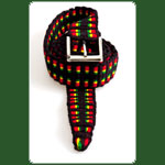 Rasta Baumwolle Grtel L: 134cm "schwarz"