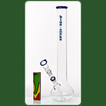 BamBamBhole Glasbong 14.5er gerader aufbau mit bauch H:38cm "Blu