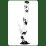 Leafline Glasbong 18.8er Schwarzer Fu+Mundstck H:42cm D:45mm