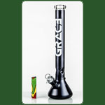 GraceGlass Bong ICE 7mm Black Powder Beaker Logo in Wei H:50cm 