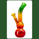 Glasbong Rasta Doppelbauch 14.5er H:22cm D:28mm