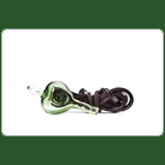 Kleine Glaspfeife "Heart" L:6cm mit Lederband Farbe: Grn