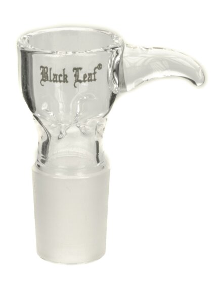 Glaskopf Black Leaf Sieb mit Griff H 45 mm NS 18,8 mm