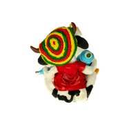 CannaBuds - Rasta-Kuh mit Shisha Figur - H 10 cm