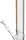 ROOR Glasbong 18,8er H 50 cm WS 4,2 mm; Zumo + Eis + Kickloch - Orange