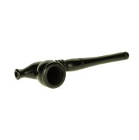 Holzpurpfeife - geschnitzt L 12,5 cm - Dunkel/Schwarz