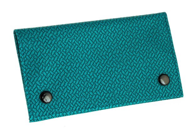 Champ - Tabaktasche - 160x90 mm - geriffelt - Hellblau / Grün