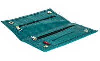Champ - Tabaktasche - 160x90 mm - geriffelt - Hellblau / Grün