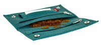 Champ - Tabaktasche - 160x90 mm - geriffelt - Hellblau / Grün