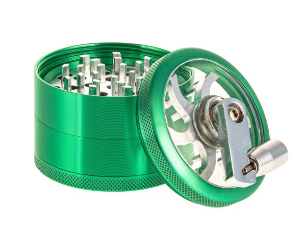 Pollinator Grinder mit Kurbel 4-tlg. H 45 mm D 60 mm - Grün