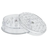 Acrylgrinder D 60 mm mit Magnet und Kräuterfach - Klar