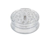 Acrylgrinder D 60 mm mit Magnet und Kräuterfach - Klar