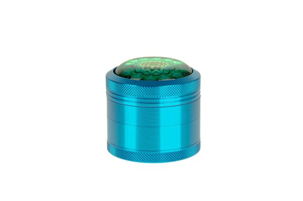 Black Leaf Pollinatorgrinder 4tlg - Mandala - D 50 mm H 48 mm - Blau