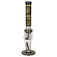 Blaze Glasbong 18,8er/14,5er - Alchemie - 10 Arm-Baumpercolator H 48 cm D 75/51 mm WS 5 mm - ICE