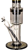 Blaze Glasbong 18,8er/14,5er - Alchemie - 10 Arm-Baumpercolator H 48 cm D 75/51 mm WS 5 mm - ICE