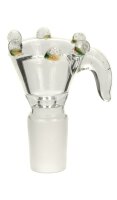 Glaskopf - Rasta Crystal - mit bunten Noppen und Henkel - 18,8er