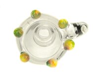 Glaskopf - Rasta Crystal - mit bunten Noppen und Henkel - 18,8er