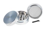 Pollinator Alugrinder "Dipse-Logo" 4 tlg. H 41 mm D 50 mm - Silber