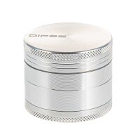 Pollinator Alugrinder "Dipse-Logo" 4 tlg. H 41 mm D 50 mm - Silber