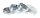 Pollinator Alugrinder "Dipse-Logo" 4 tlg. H 41 mm D 50 mm - Silber