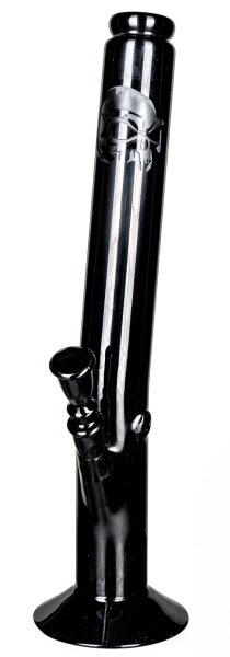 Black Artline Glasbong 18,8er - Zylinder Skull/Totenkopf - H 42 cm D 50 mm - Schwarz